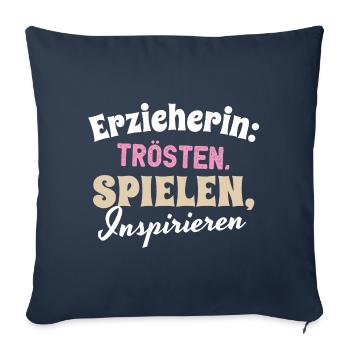 Erzieherin Abschied Trost Spiel Inspiration - Sofakissenbezug 45 x 45 cm - Navy - Vorne