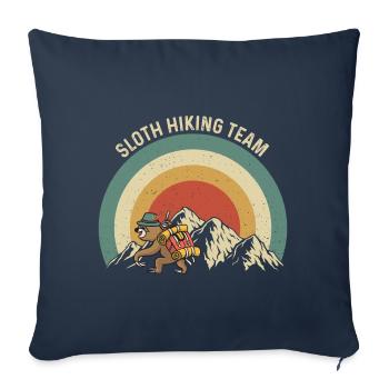 Équipe de randonnée paresseux - Housse de coussin décorative 45 x 45 cm - bleu marine - Devant