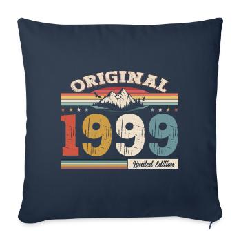 25th Birthday Year 1999 Vintage 1999 Original - Sofa pillowcase 17,3'' x 17,3'' (45 x 45 cm) - navy - Front