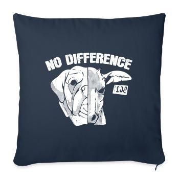 Défenseur des animaux des vaches et des chiens - Housse de coussin décorative 45 x 45 cm - bleu marine - Devant
