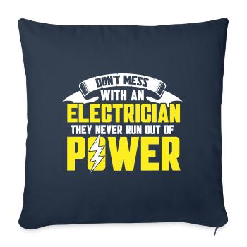 Electrician Electrical Engineer - Sofa pillowcase 17,3'' x 17,3'' (45 x 45 cm) - navy - Front
