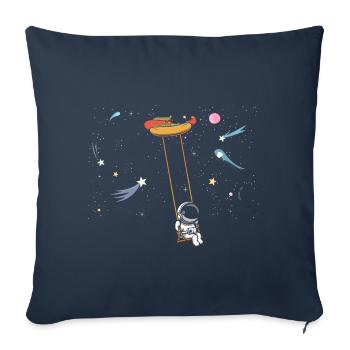 Astronaute Hot Dog Love Astronomie Hot Dog - Housse de coussin décorative 45 x 45 cm - bleu marine - Devant