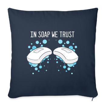 Homemade soap design for oil soap making - Sofa pillowcase 17,3'' x 17,3'' (45 x 45 cm) - navy - Front