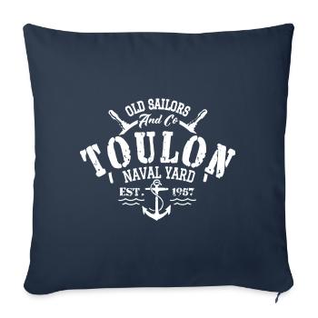 Old Sailors Toulon Naval Yard - Housse de coussin décorative 45 x 45 cm - bleu marine - Devant