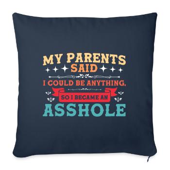 Old people Sarcastic grandfather - Sofa pillowcase 17,3'' x 17,3'' (45 x 45 cm) - navy - Front