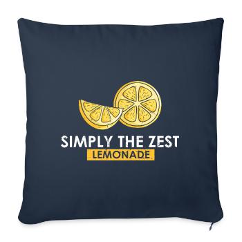Limonade Limonade Limonade Limonade Stand Design - Housse de coussin décorative 45 x 45 cm - bleu marine - Devant