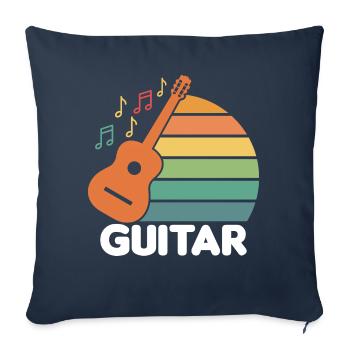 Gitarre Kinder - Sofakissenbezug 45 x 45 cm - Navy - Vorne