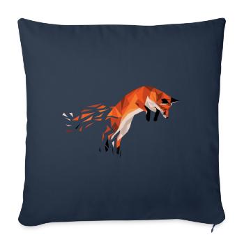 Geometric animals - Geometric fox - Sofa pillowcase 17,3'' x 17,3'' (45 x 45 cm) - navy - Front