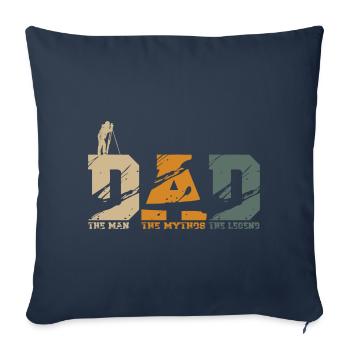 Déme indicateur papa - Housse de coussin décorative 45 x 45 cm - bleu marine - Devant