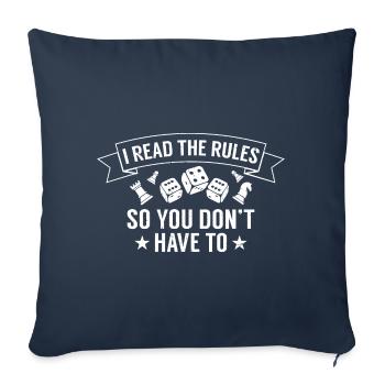 Board Game Nerd Gifts Board Games - Sofa pillowcase 17,3'' x 17,3'' (45 x 45 cm) - navy - Front