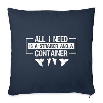 Paläontologe Designs Fossil Hunter Student - Sofakissenbezug 45 x 45 cm - Navy - Vorne
