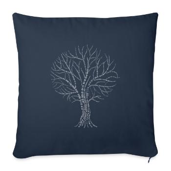 Binary Tree Zero One Code Gift Branch Branch - Sofa pillowcase 17,3'' x 17,3'' (45 x 45 cm) - navy - Front