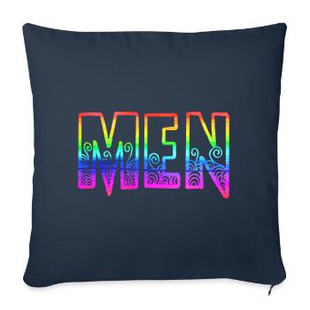men rs regenbogen - Sofakissenbezug 45 x 45 cm - Navy - Vorne