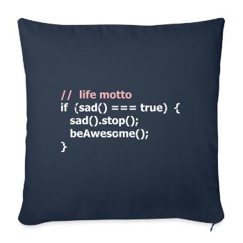 Cybersecurity Design for Hackers and Cyber Security - Sofa pillowcase 17,3'' x 17,3'' (45 x 45 cm) - navy - Front