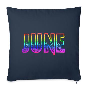 June RS Rainbow - Sofa pillowcase 17,3'' x 17,3'' (45 x 45 cm) - navy - Front