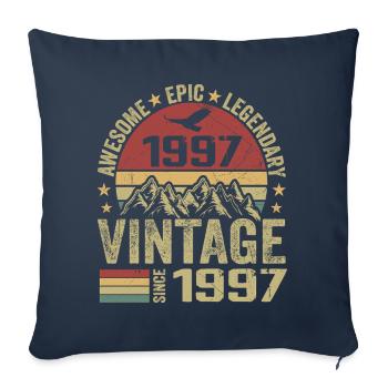 Vintage 1997 Birthday Gift 1997 - Born in 1997 - Sofa pillowcase 17,3'' x 17,3'' (45 x 45 cm) - navy - Front