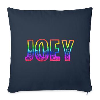 joey rs arc-en-ciel - Housse de coussin décorative 45 x 45 cm - bleu marine - Devant