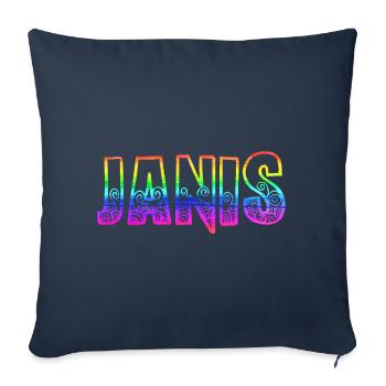 janis rs rainbow - Sofa pillowcase 17,3'' x 17,3'' (45 x 45 cm) - navy - Front