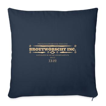 Broutwörscht Inc. since 1349 - Sofakissenbezug 45 x 45 cm - Navy - Vorne