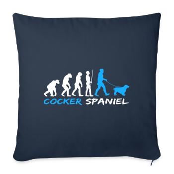 Englischer Cocker Spaniel Hundebesitzer Evolution - Sofakissenbezug 45 x 45 cm - Navy - Vorne