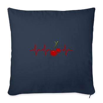 Kirsche - Sofakissenbezug 45 x 45 cm - Navy - Vorne