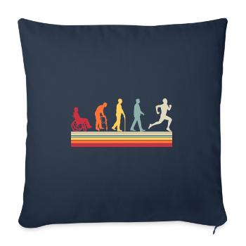 Thérapeute Human Evolution Vintage Physiothérapeute - Housse de coussin décorative 45 x 45 cm - bleu marine - Devant