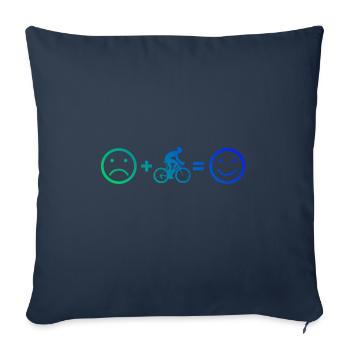 Cycliste de route Vélo de route Vélo de route Vélo de route - Housse de coussin décorative 45 x 45 cm - bleu marine - Devant