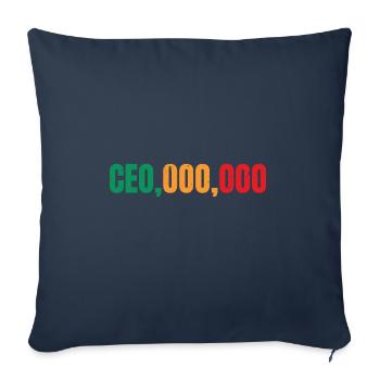 Entrepreneurs Business Lifestyle Cadeaux I - Housse de coussin décorative 45 x 45 cm - bleu marine - Devant
