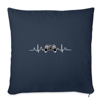 Computer Heartbeat Gaming Pc Gamer Gaming - Sofa pillowcase 17,3'' x 17,3'' (45 x 45 cm) - navy - Front
