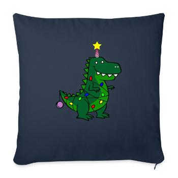 Ugly Christmas Tree Rex Dinocorn - Sofa pillowcase 17,3'' x 17,3'' (45 x 45 cm) - navy - Front