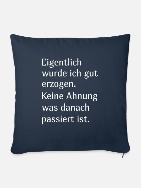 Lustiger Spruch - Sofakissenbezug 45 x 45 cm - Navy