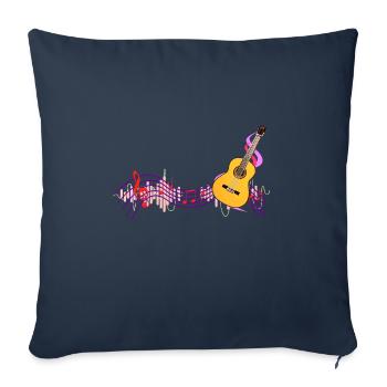 Gitarre Gitarrist Gitarrenlehrer Geschenk - Sofakissenbezug 45 x 45 cm - Navy - Vorne