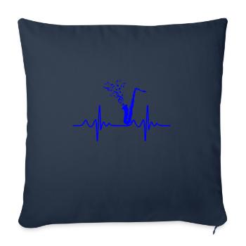 Saxophon - Sofakissenbezug 45 x 45 cm - Navy - Vorne