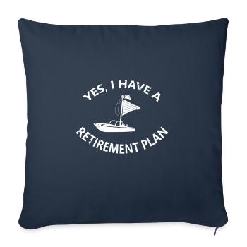 Retirement pension boat yacht captain gift - Sofa pillowcase 17,3'' x 17,3'' (45 x 45 cm) - navy - Front