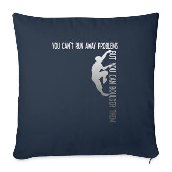Bouldering, Climbing Tshirt, Men Women Children - Sofa pillowcase 17,3'' x 17,3'' (45 x 45 cm) - navy - Front