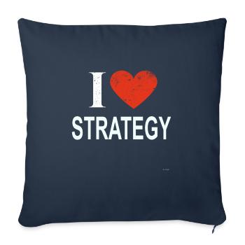I Love Strategy - Sofa pillowcase 17,3'' x 17,3'' (45 x 45 cm) - navy - Front