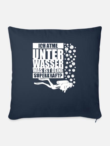 Tauchen - Sofakissenbezug 45 x 45 cm - Navy