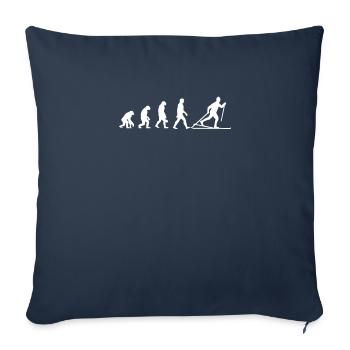 Langlaufen Langlauf - Sofakissenbezug 45 x 45 cm - Navy - Vorne