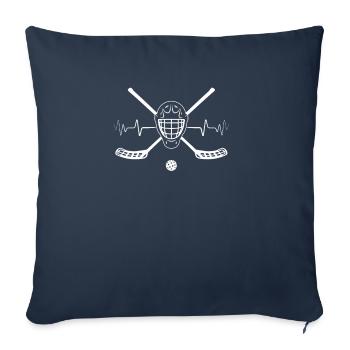 Floorball - Housse de coussin décorative 45 x 45 cm - bleu marine - Devant