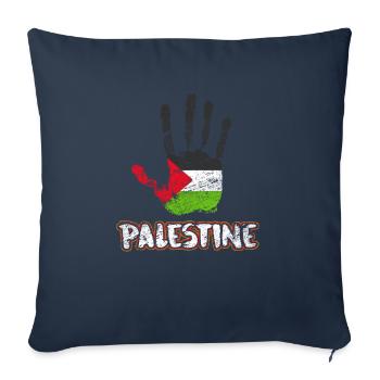 Palestine - Sofa pillowcase 17,3'' x 17,3'' (45 x 45 cm) - navy - Front