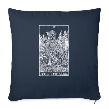 Tarot Card The Empress - Le cadeau de l'impératrice - Housse de coussin décorative 45 x 45 cm - bleu marine - Devant