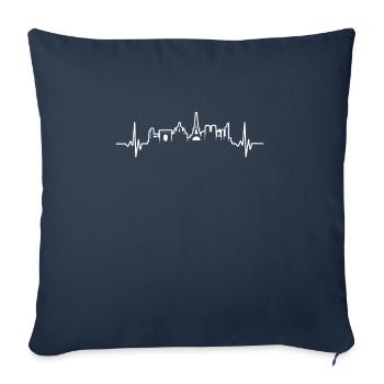 Paris - Housse de coussin décorative 45 x 45 cm - bleu marine - Devant