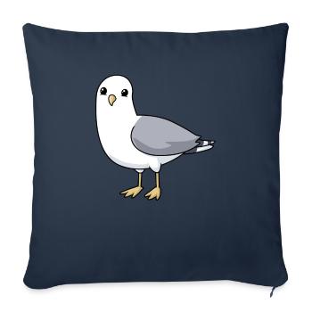 Comic Möwe Gull - Sofakissenbezug 45 x 45 cm - Navy - Vorne
