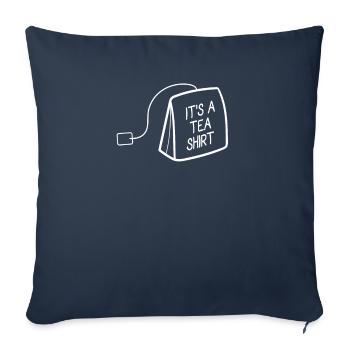 thé - Housse de coussin décorative 45 x 45 cm - bleu marine - Devant