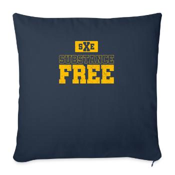 Équipage droit sans substance - Housse de coussin décorative 45 x 45 cm - bleu marine - Devant