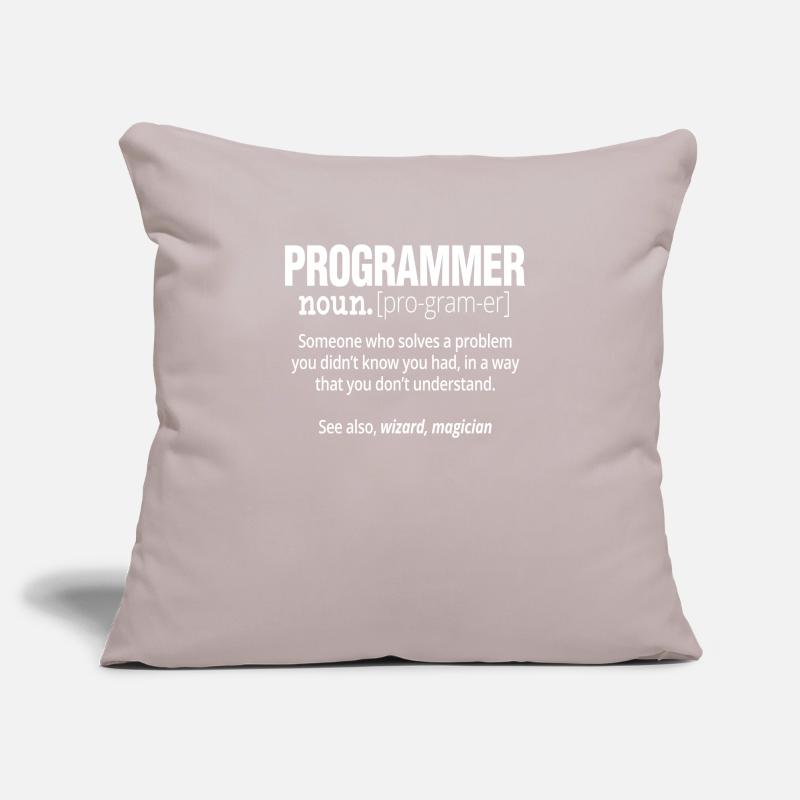 Programmer Noun Funny Software Engineer Coder Sofa pillowcase 17,3'' x 17,3'' (45 x 45 cm)