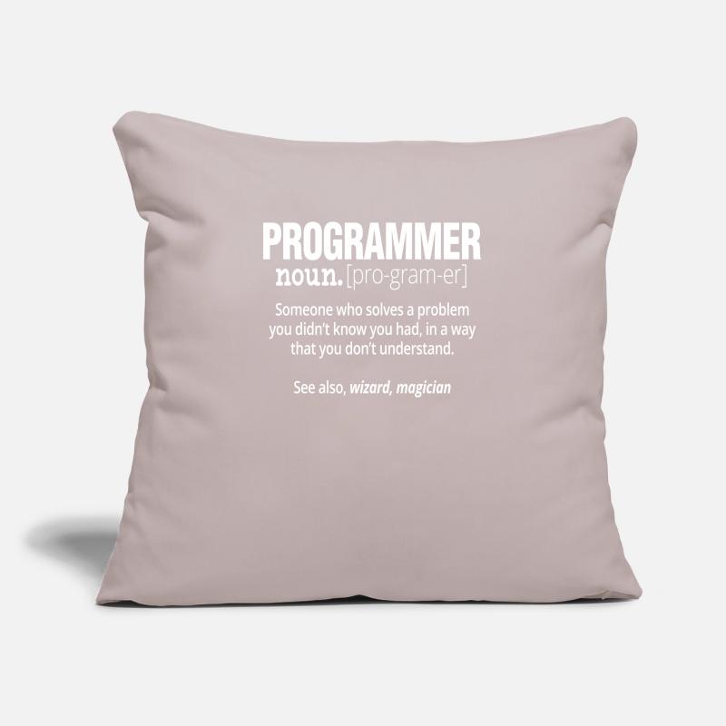 Programmeur Nom Funny Software Engineer Coder Housse de coussin décorative 45 x 45 cm