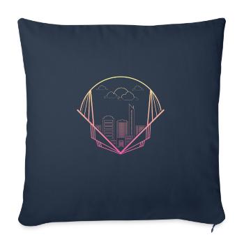 skyline - Sofa pillowcase 17,3'' x 17,3'' (45 x 45 cm) - navy - Front