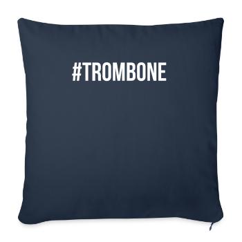 trombone - Sofa pillowcase 17,3'' x 17,3'' (45 x 45 cm) - navy - Front