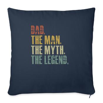 DAD THE MAN THE MYTH THE LEGEND VINTAGE - Sofa pillowcase 17,3'' x 17,3'' (45 x 45 cm) - navy - Front